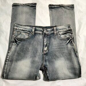 STITCHES & RIVETS SR86 Stretch Bootcut Blue Denim Jeans 38x32(38x31)